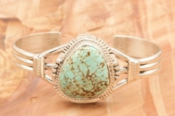 Genuine Number 8 Mine Turquoise Navajo Bracelet